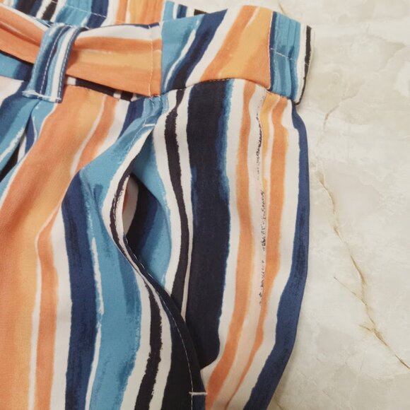 EXTRA LARGE WOMENS BARREL LEG CASUAL PANTS WITH POCKETS AND WAIST TIE - Picture 13 of 13